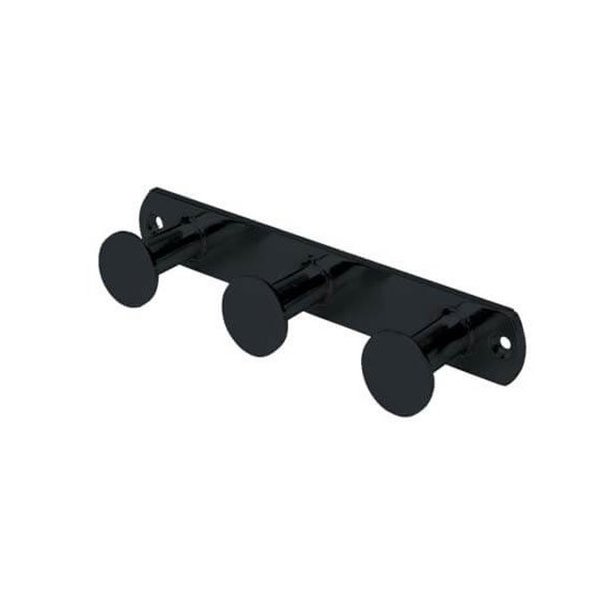 Coat hook with 3 hooks - Black