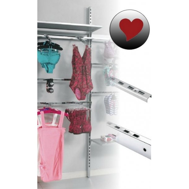 Framework wall rails and square columns with 1 row of holes