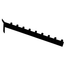 Front hanging oblique with 9 balls for groove panel - Black - 35 cm