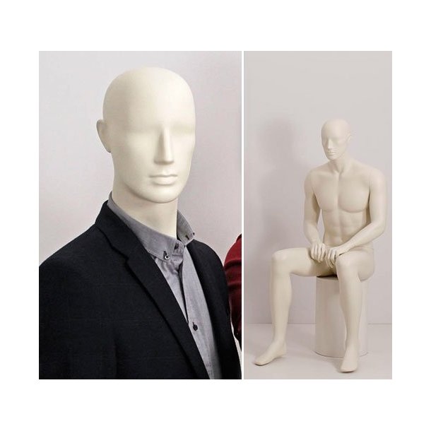 G-collection - Sitting semi faceless gentleman mannequin