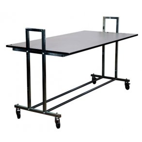 Sidewalk bord, Gatuförsäljare L10 - Mörkgr bordsskiva, Svart ram