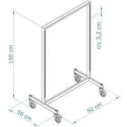 Kopi af Street stand LUX - Outdoor clothes rack with accessories