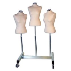 Street stand with 3 lady legs or 3 gentleman legs