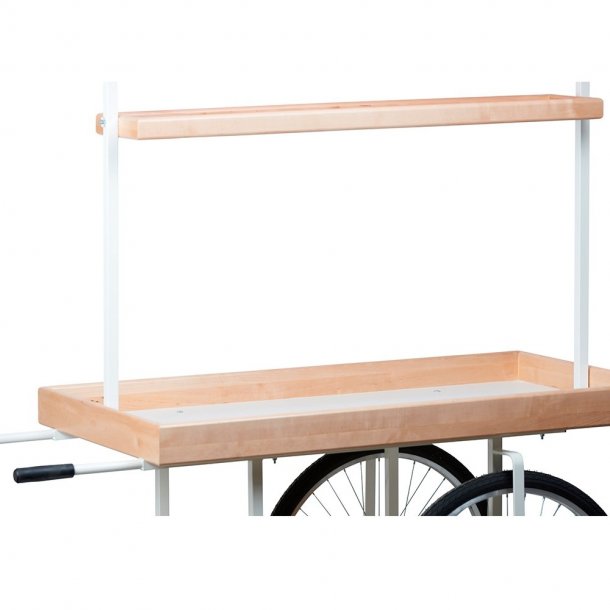 Marknadsvagn med brunt tak - naturliga hyllor