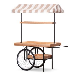 Gammeldags markedsvogn i retro udtryk