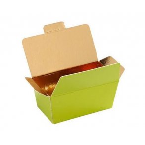 Gift box for chocolate - 11x6x5.8 cm - lime green - 25 pcs
