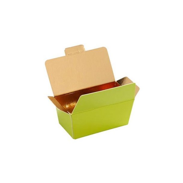 Gift box for chocolate - 11x6x5.8 cm - lime green - 25 pcs