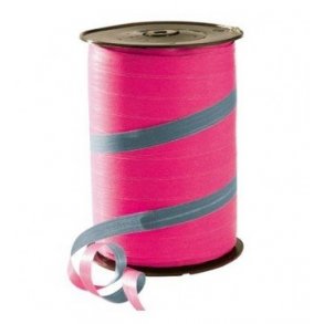 Ribbon - 2-färgad - Fuchsia och Gr - 10 mm - 250 M
