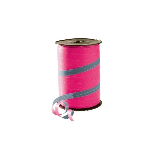 Ribbon - 2-colored - Fuchsia and Gray - 10 mm - 250 M