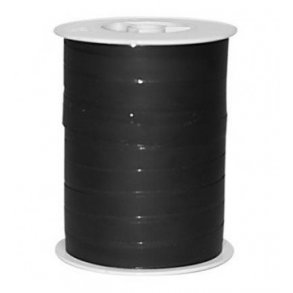 Ribbon - matallisk mat - svart - 250 meter