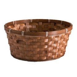 Bamboo basket, wicker basket, gift basket - brown - 27 x H12 cm
