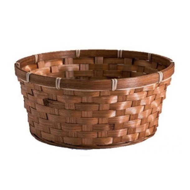 Bamboo basket, wicker basket, gift basket - brown - 27 x H12 cm