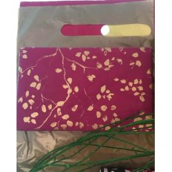Gift wrap - Wine red with gold leaf - multiple sizes