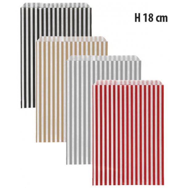 Gift bags - Striped H18 cm - 1000 pcs Red