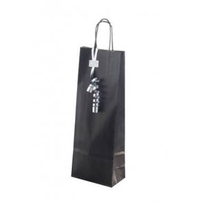 Gift bags for 1 wine bottle - Black - 25 pcs