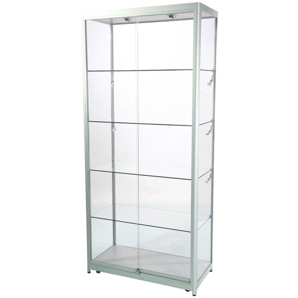 Glas vitrine  med LED lys | 200 cm hj