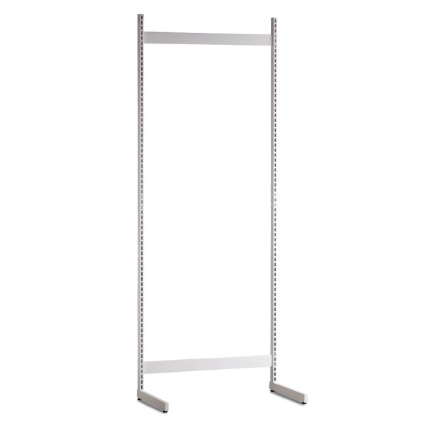 Butiksreol i hvid B-90 x H-240 cm