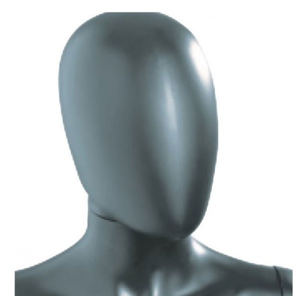 Gray mannequin head without facial features - lady - MIX