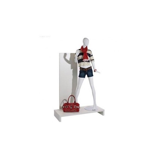 Floor Podium - mannequin podium in melamine - white