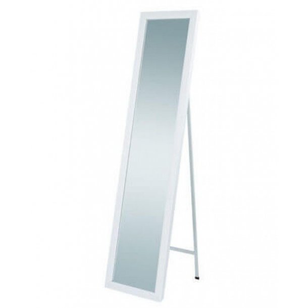 Floor mirror with white high gloss wooden frame - W37 x H157 cm