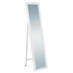 Floor mirror with white high gloss wooden frame - W37 x H157 cm