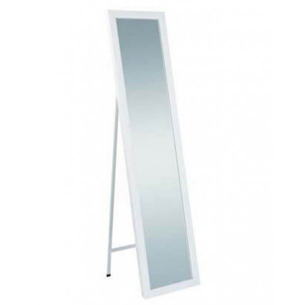 Floor mirror with white high gloss wooden frame - W37 x H157 cm