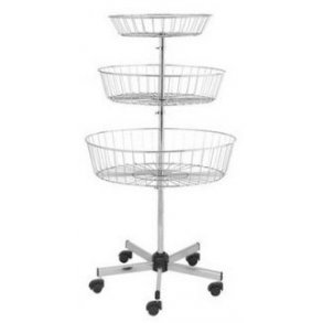 Floor stand with 3 baskets - 44, 54, 64 CM - H120 cm