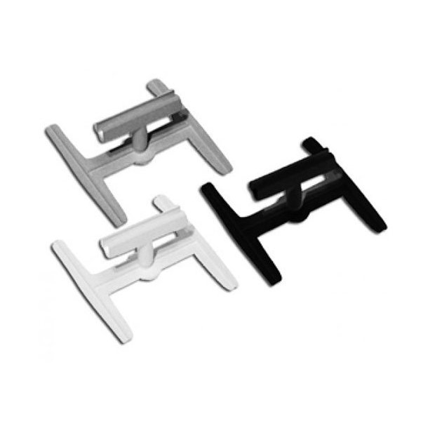 H-sign holder - White, Gray or Black - 10 pcs White