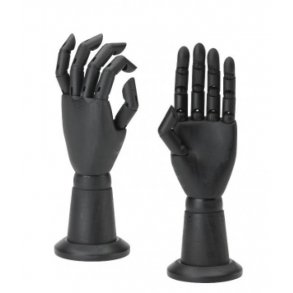 Hand display in trä - flexibel - svart