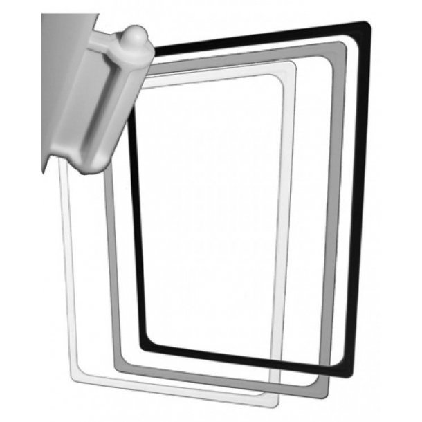 Hinged plastic frames for signs in A3, A4, and A5 - 10 pcs White 