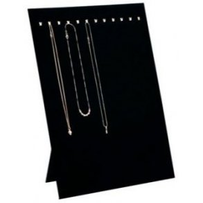 Halsbandsskärm i svart flock - 30 x 39 cm