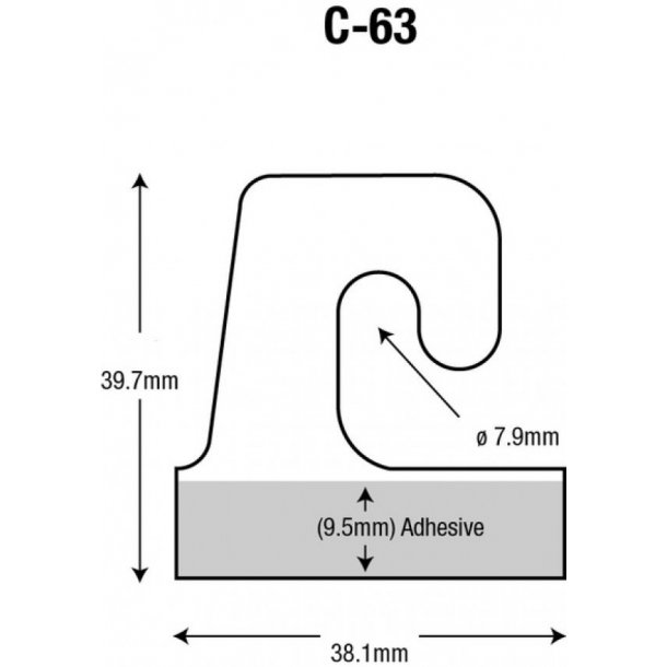 Hang-tabs C-63, 1,000 pcs