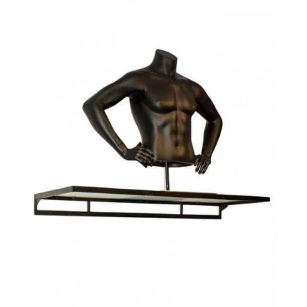 Happy - Tribute in black with frosted glass shelf