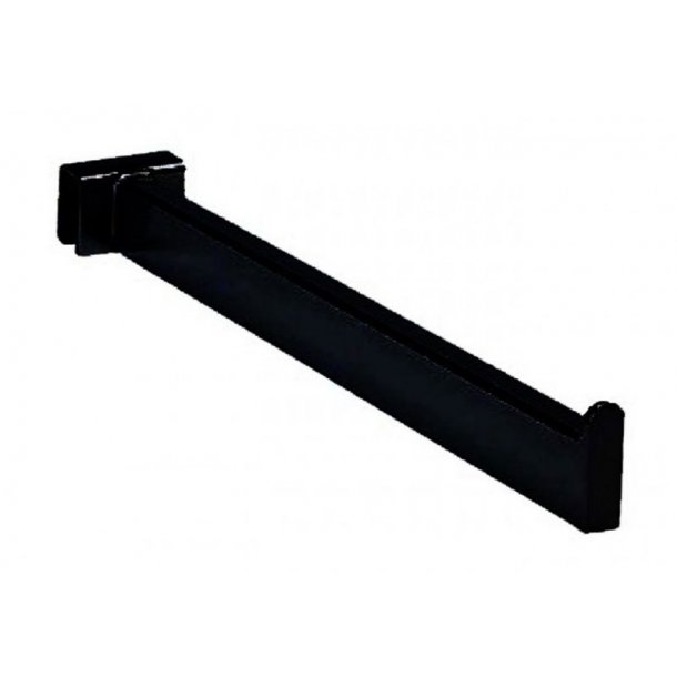 Happy - Equal front bracket for 12 mm decorative rod, Black