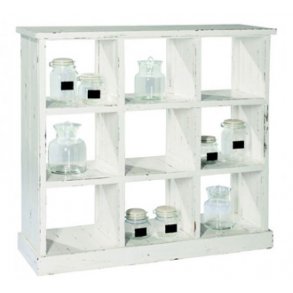 Heritage ppen trhylla med 9 fack - vit