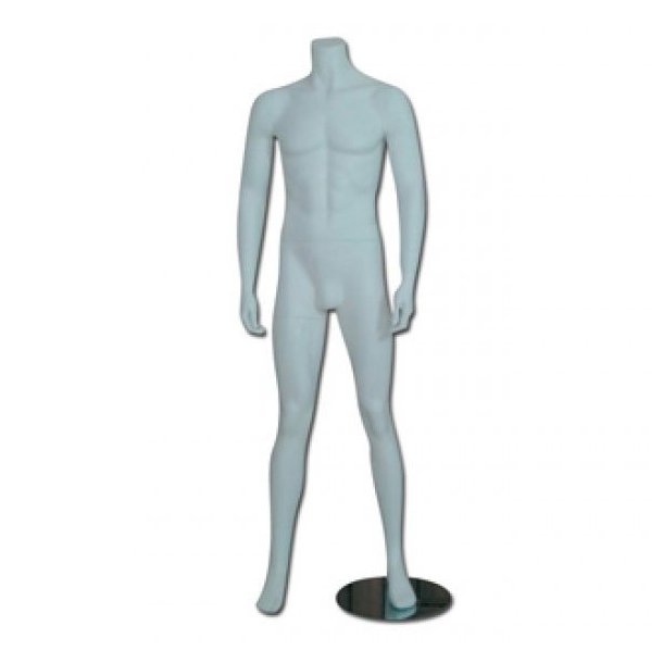 Male mannequin without head, Model D 174 cm, Matte white