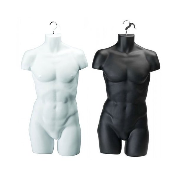 Torso - Hanging torso without back - Men - black or white White