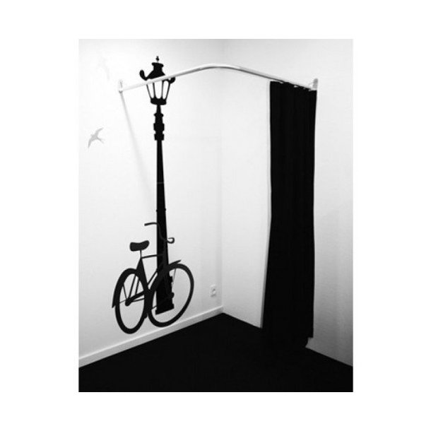 Curtains for wall-mounted fitting rooms - 2 widths - 2 colors