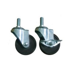 Wheel set for wire shelves