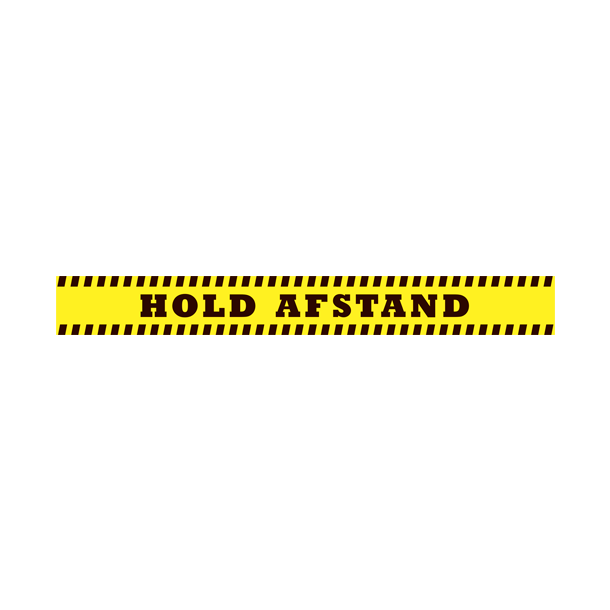 KEEP DISTANCE Floor Stickers yellow/black 12 pcs.