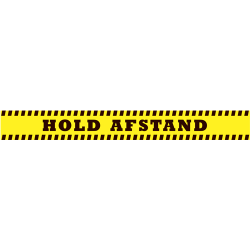 KEEP DISTANCE Floor Stickers yellow/black 12 pcs.