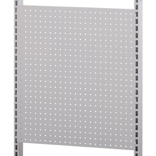 Hulplade 60 cm med runde huller i hvid