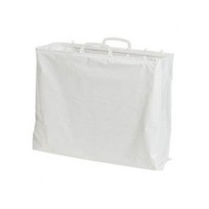 Vita plastpsar med snapplsning - 3 storlekar - 100 st.