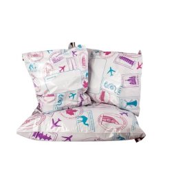 Shipping bags with motif and tape closure - various sizes