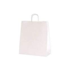 Genbrugs papirposer - Hvide - H21 - B19 cm - 50 stk 