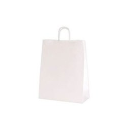 Genbrugs papirposer - Hvide - H21 - B14 cm - 50 stk 