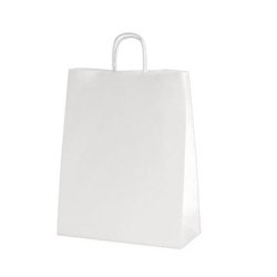 Genbrugs papirsposer - Hvide - H31 cm - 200 stk 