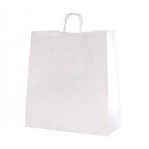 Recycled paper bags - White - H44 cm - 50 pcs