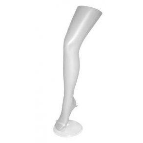 Vit strumpa ben med genomskinlig hllare