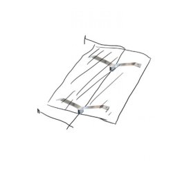 Shelf carrier for U-rail or Pipe-Line and Flight columns - 12 mm